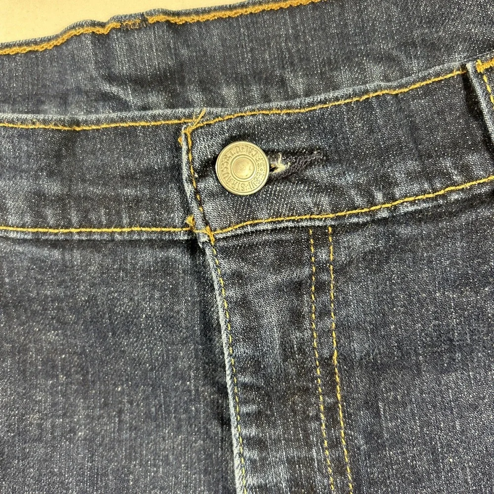 Levis 513 Slim Straight Jeans Men 36 Blue Denim Medium Wash Cotton Stretch 36x34